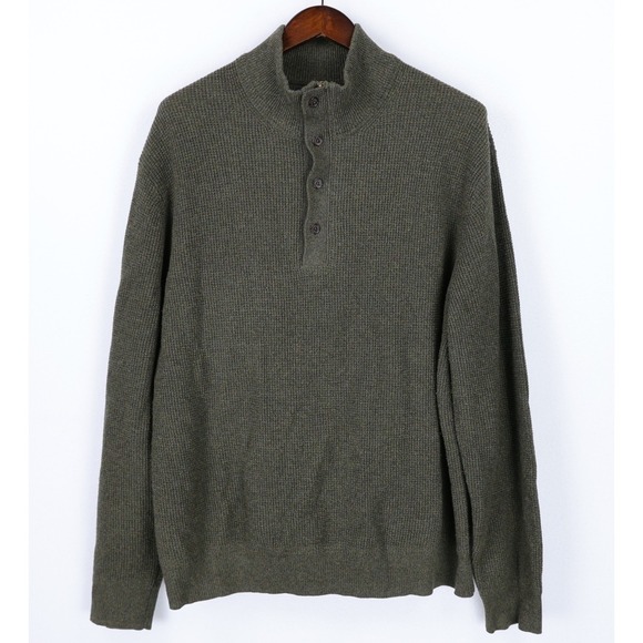 Polo Ralph Lauren Italian Merino Wool Sweater Mens XXL Green Elbow Patches - Picture 1 of 14